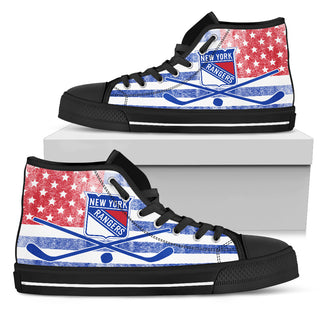 Flag Rugby New York Rangers High Top Shoes