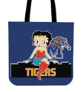 Wonder Betty Boop Memphis Tigers Tote Bags