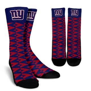 Chevron Lovely Kind Goodness Air New York Giants Crew Socks