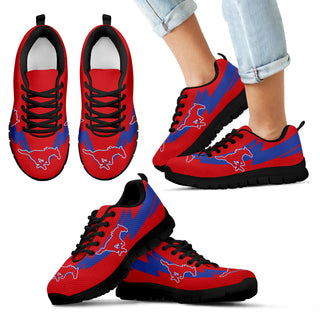 Three Amazing Good Line Charming Logo SMU Mustangs Sneakers