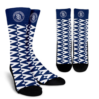 Chevron Lovely Kind Goodness Air San Diego Padres Crew Socks