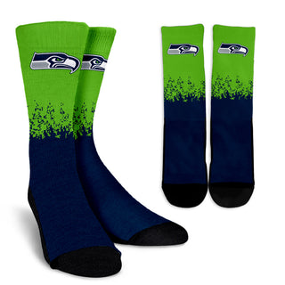 Exquisite Fabulous Pattern Little Pieces Seattle Seahawks Crew Socks