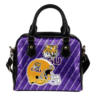 Couple Helmet Enchanting Logo LSU Tigers Shoulder Handbags