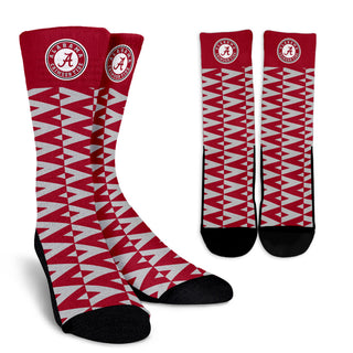 Chevron Lovely Kind Goodness Air Alabama Crimson Tide Crew Socks