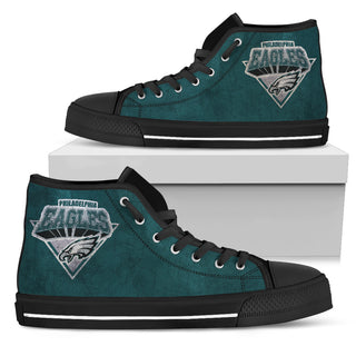 3D Simple Logo Philadelphia Eagles High Top Shoes