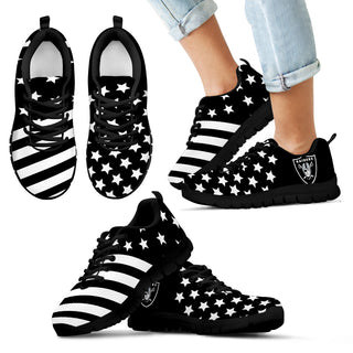 America Flag Full Stars Stripes Oakland Raiders Sneakers