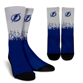 Exquisite Fabulous Pattern Little Pieces Tampa Bay Lightning Crew Socks