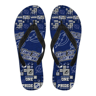 Pride Flag Tampa Bay Lightning Flip Flops