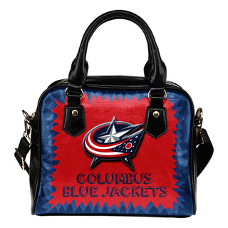 Jagged Saws Mouth Creepy Columbus Blue Jackets Shoulder Handbags