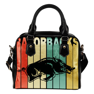 Arkansas Razorbacks Vintage Silhouette Shoulder Handbags - Best Funny Store