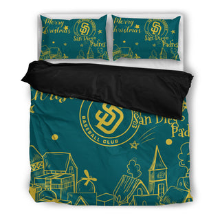 Nice Present Comfortable Christmas San Diego Padres Bedding Sets
