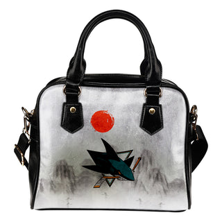 Calligraphy Ancient Logo Mysterious San Jose Sharks Shoulder Handbags