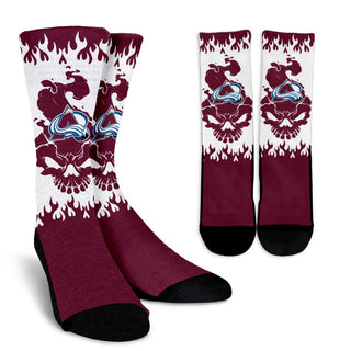 Colorado Avalanche Colorful Skull Socks
