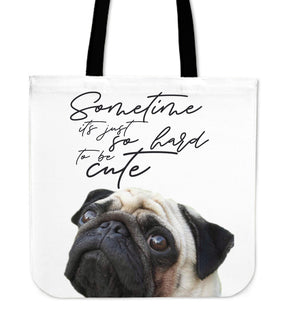 Look At Me Pug Tote Bags