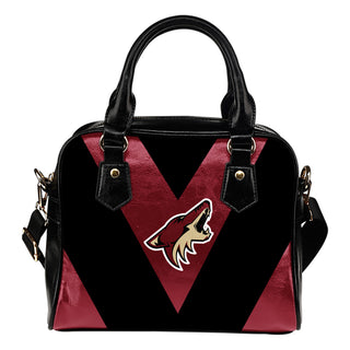 Triangle Double Separate Colour Arizona Coyotes Shoulder Handbags