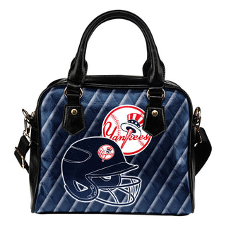 Couple Helmet Enchanting Logo New York Yankees Shoulder Handbags
