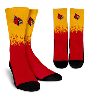 Exquisite Fabulous Pattern Little Pieces Louisville Cardinals Crew Socks