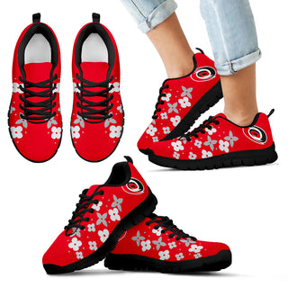 Flowers Pattern Carolina Hurricanes Sneakers
