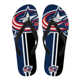Columbus Blue Jackets Fan Gift Two Main Colors Flip Flops
