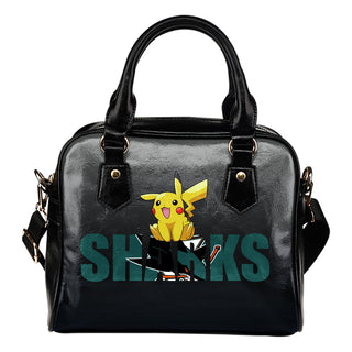 Pokemon Sit On Text San Jose Sharks Shoulder Handbags
