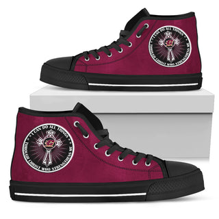 I Can Do All Things Through Christ Who Strengthens Me Central Michigan Chippewas High Top Shoes