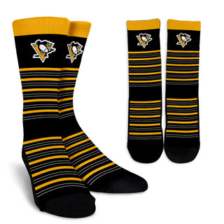 Amazing Circle Charming Pittsburgh Penguins Crew Socks