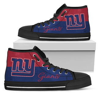 Divided Colours Stunning Logo New York Giants High Top Shoes