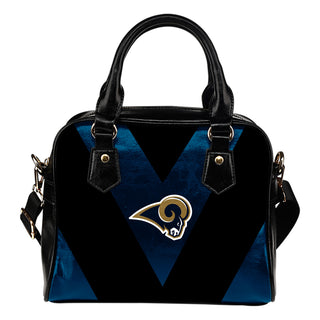 Triangle Double Separate Colour Los Angeles Rams Shoulder Handbags