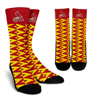 Chevron Lovely Kind Goodness Air St. Louis Cardinals Crew Socks