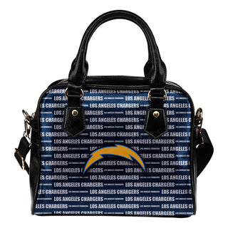 Nice Little Logo Los Angeles Chargers Shoulder Handbags
