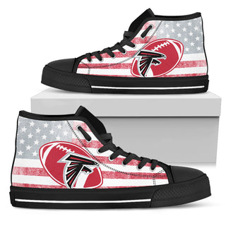 Flag Rugby Atlanta Falcons High Top Shoes
