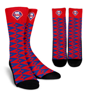 Chevron Lovely Kind Goodness Air Philadelphia Phillies Crew Socks