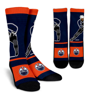 Talent Player Fast Cool Air Comfortable Edmonton Oilers Socks