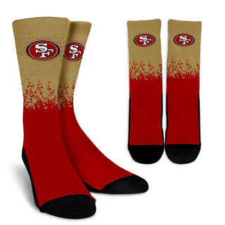 Exquisite Fabulous Pattern Little Pieces San Francisco 49ers Crew Socks