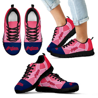 Cleveland Indians Cancer Pink Ribbon Sneakers