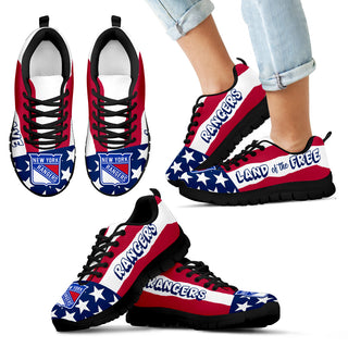 Proud Of American Flag Three Line New York Rangers Sneakers