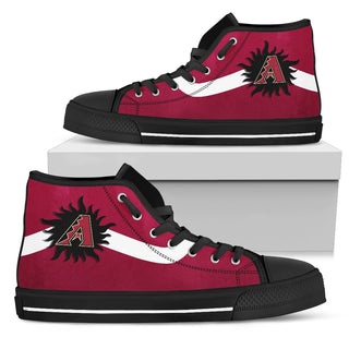 Simple Van Sun Flame Arizona Diamondbacks  High Top Shoes