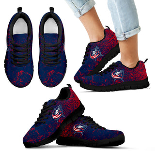 Light Tiny Pixel Smashing Pieces Columbus Blue Jackets Sneakers