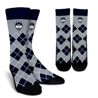 Gorgeous Connecticut Huskies Argyle Socks