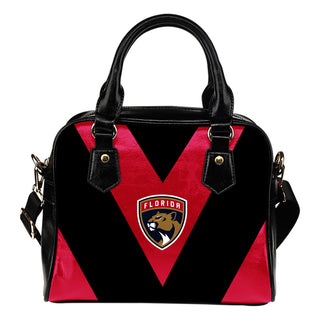 Triangle Double Separate Colour Florida Panthers Shoulder Handbags