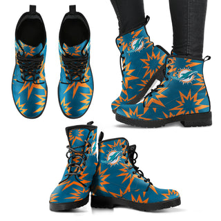 Dizzy Motion Amazing Designs Logo Miami Dolphins Boots
