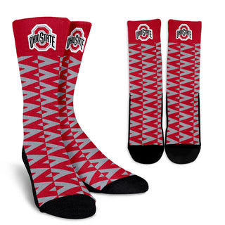 Chevron Lovely Kind Goodness Air Ohio State Buckeyes Crew Socks