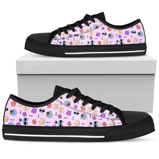 Cat Face Cute Pattern Low Top Shoes