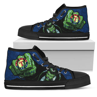 Hulk Punch Texas Rangers High Top Shoes