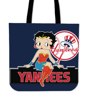 Wonder Betty Boop New York Yankees Tote Bags