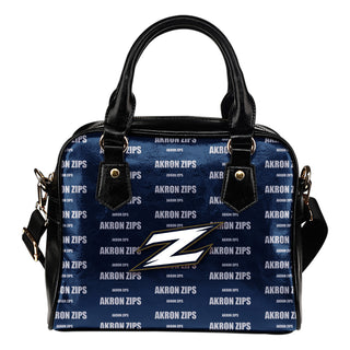 Nice Little Logo Akron Zips Shoulder Handbags