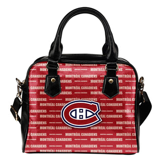 Nice Little Logo Montreal Canadiens Shoulder Handbags