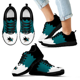 Incredible Line Zig Zag Disorder Beautiful San Jose Sharks Sneakers