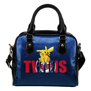Pokemon Sit On Text Minnesota Twins Shoulder Handbags