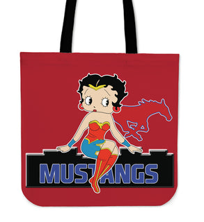 Wonder Betty Boop SMU Mustangs Tote Bags
